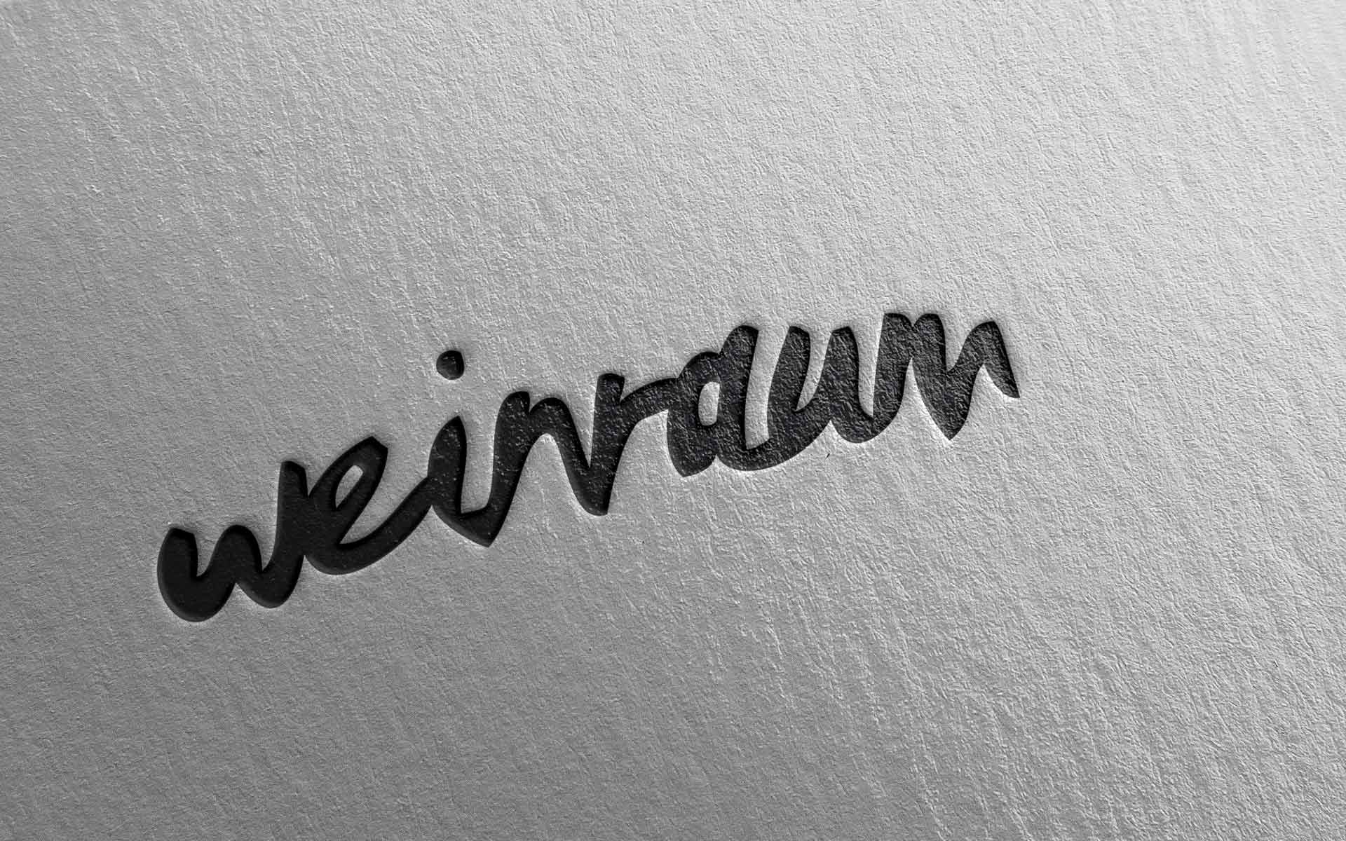 Weinraum Corporate Design, Logotype, letterpress