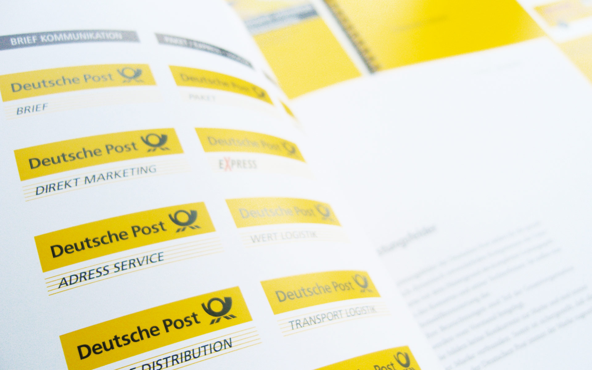Deutsche Post AG / DHL Corporate Design,  CD-Manual, Markenfelder