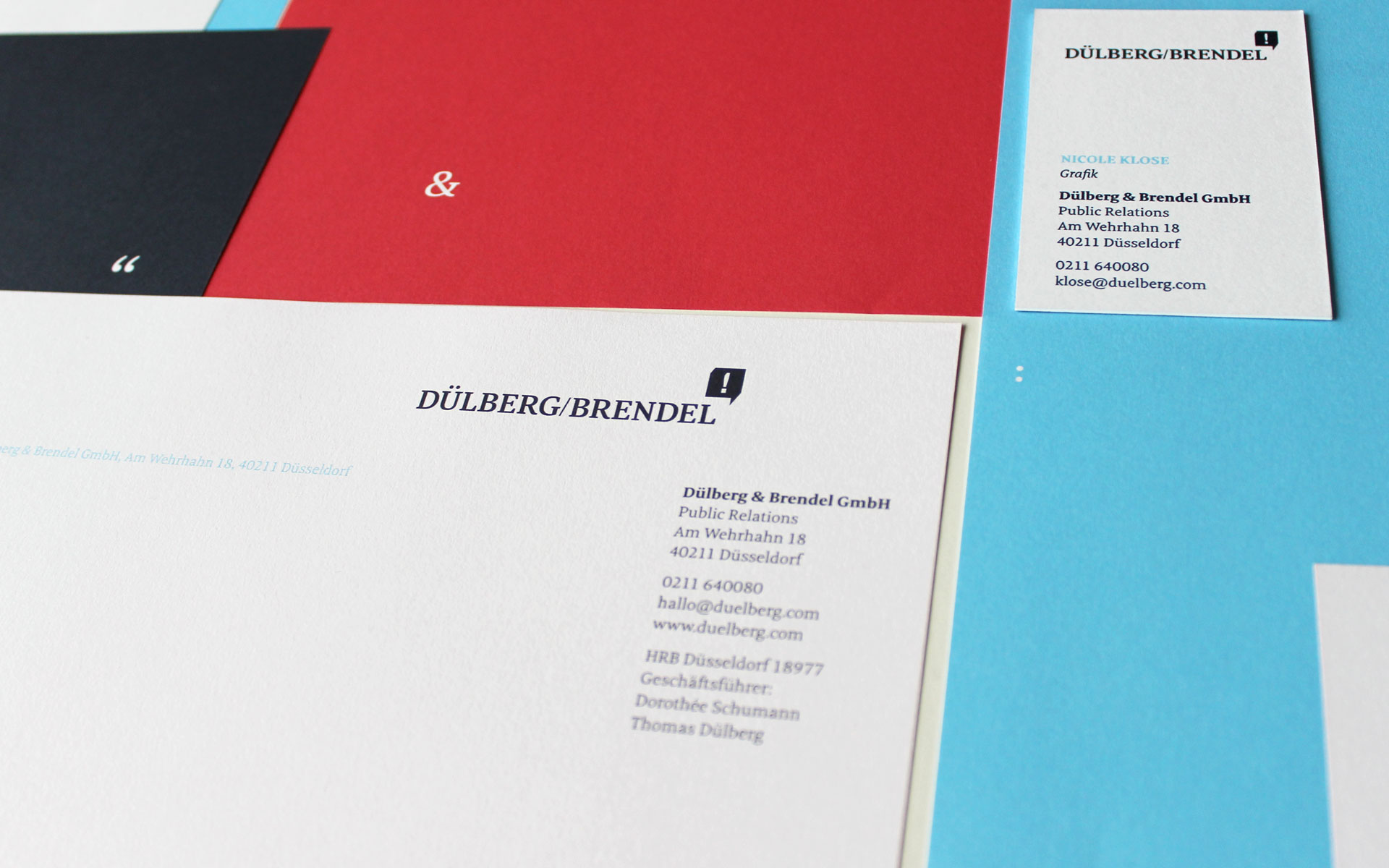 Dülberg & Brendel Corporate Design, Geschäftsausstattung