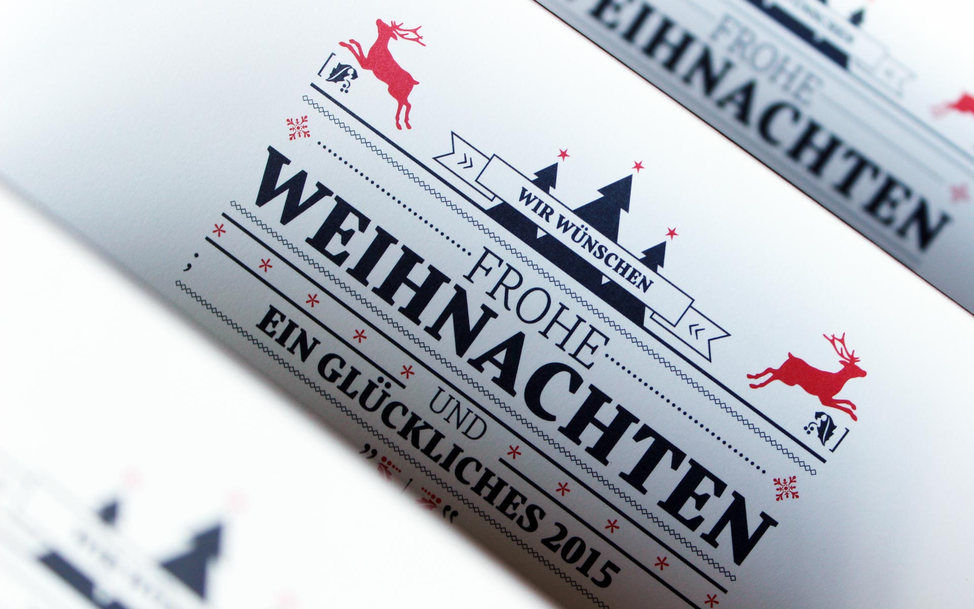 Dülberg & Brendel Corporate Design, Weihnachtskarte, Typografie