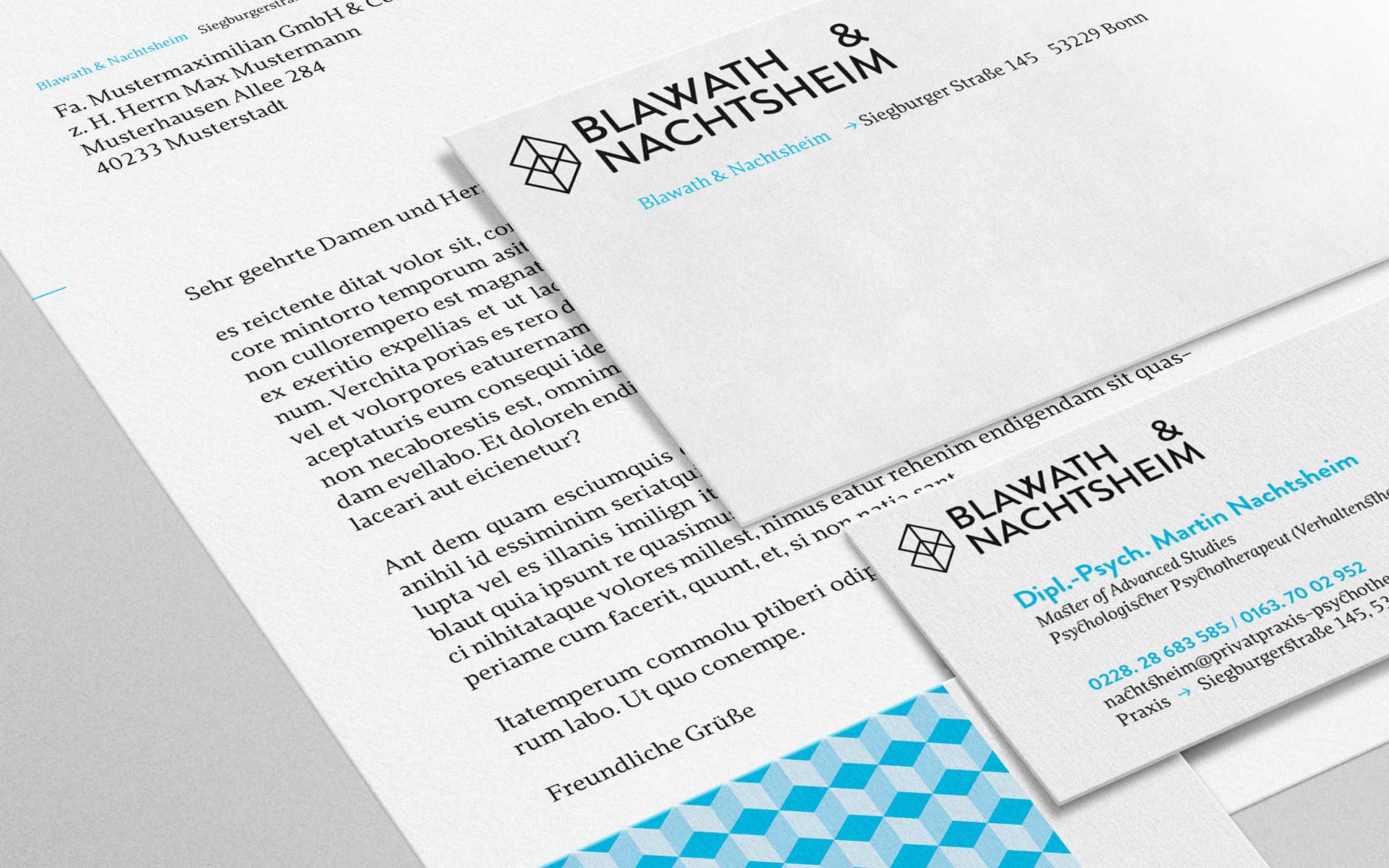 Blawath & Nachtsheim Corporate Design, Geschäftsausstattung, Details