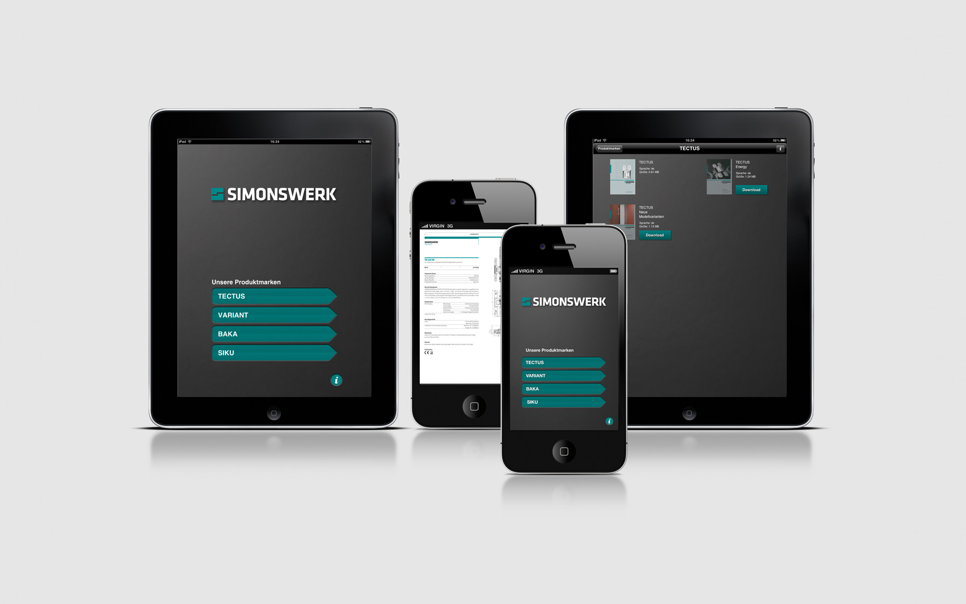 Simonswerk Corporate Design, digitale Medien