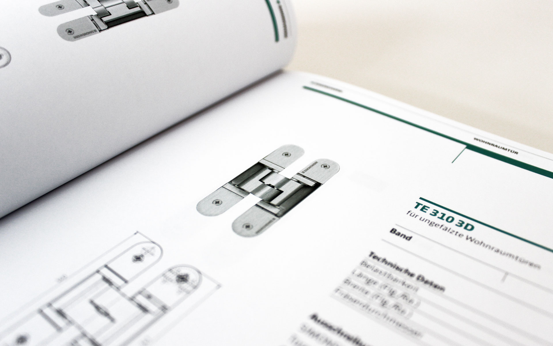 Simonswerk Handbuch 2008, Typografie und Layout der Produktseiten