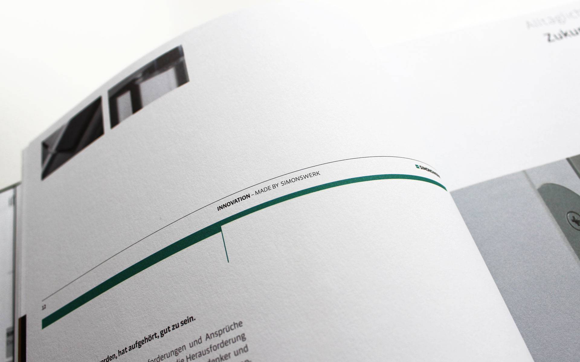 Simonswerk Handbuch 2008, Typografie und Einsatz der Corporate Design Gestaltungselemente