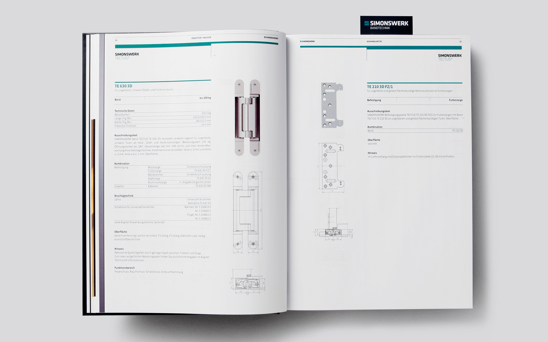 Simonswerk Handbuch 2008, Produktseite