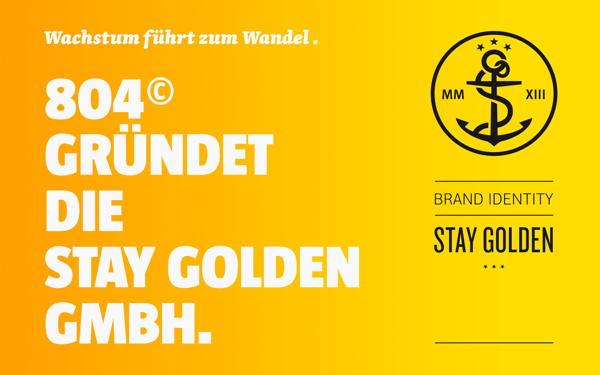 Neugründung der stay golden GmbH